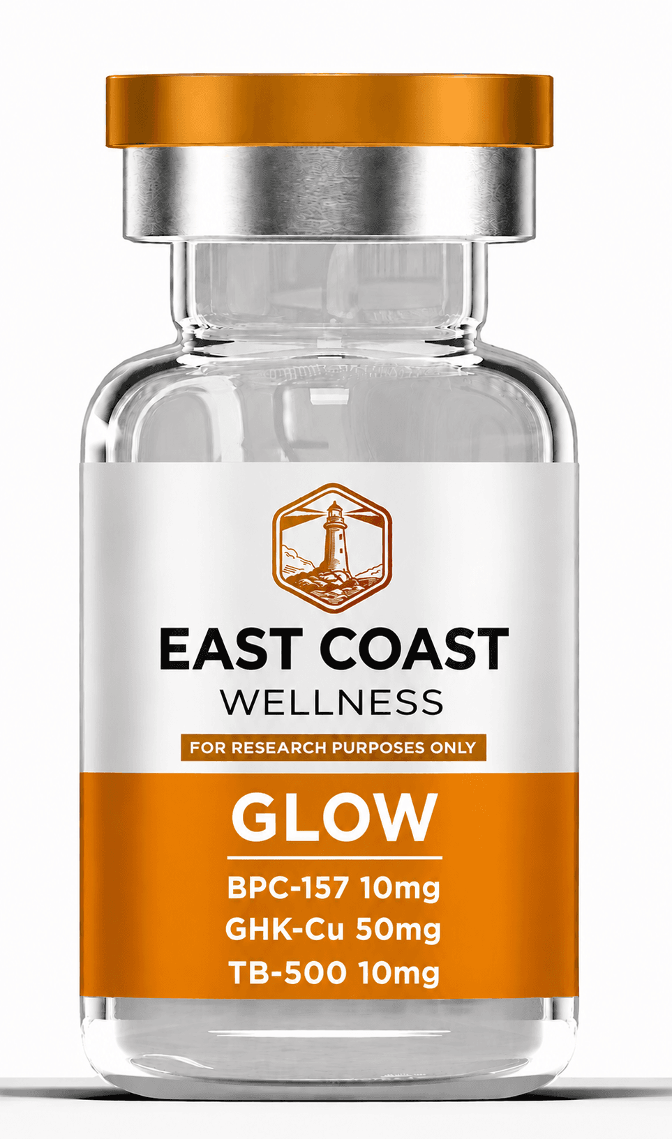 GLOW BPC-157 10mg / GHK-Cu 50mg / TB-500 10mg research product